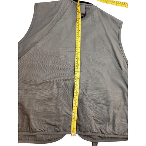 Anglers Fishing Vest With Multiple Pockets Adjustable Design Cotton Fabric Green - Picture 7 of 13